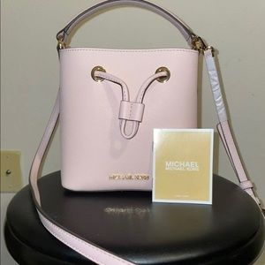 Pink Michael Kors Mini Bucket Bag